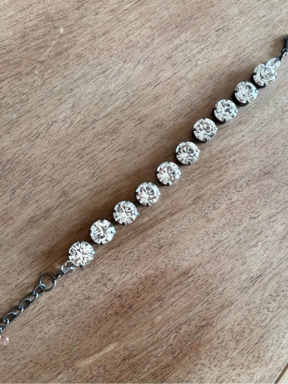 Sabika Clear Manhatten Swarovski Station Bracelet in Silver